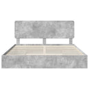 Opbevaringsseng Beton Grå 200 x 200 cm Konstrueret træ