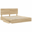 Opbevaringsseng Sonoma eg 180 x 200 cm Konstrueret træ
