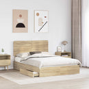 Opbevaringsseng Sonoma eg 140 x 190 cm Konstrueret træ