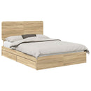 Opbevaringsseng Sonoma eg 140 x 190 cm Konstrueret træ