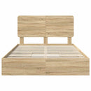 Opbevaringsseng Sonoma eg 140 x 190 cm Konstrueret træ