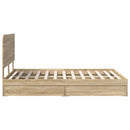 Opbevaringsseng Sonoma eg 140 x 190 cm Konstrueret træ