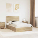 Opbevaringsseng Sonoma eg 135 x 190 cm Konstrueret træ