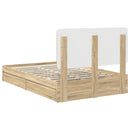 Opbevaringsseng Sonoma eg 135 x 190 cm Konstrueret træ