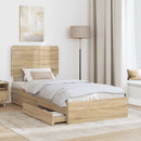 Opbevaringsseng Sonoma eg 100 x 200 cm Konstrueret træ