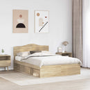 Sengestel med hovedgærde Sonoma eg 150 x 200 cm Massiv fyrretræ