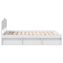 Sengestel med hovedgærde Hvid 140 x 200 cm Massiv fyrretræ