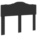 Sengestel med hovedgærde Sort 135 x 190 cm Massiv fyrretræ