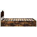 Sengestel med skuffe Røget eg 120 x 190 cm Ingeniørtræ