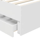 Sengestel med skuffe Hvid 100 x 200 cm Ingeniørtræ