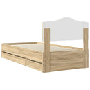 Sengestel med skuffe Sonoma eg 75 x 190 cm Ingeniørtræ