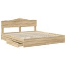 Opbevaringsseng Sonoma eg 180 x 200 cm Konstrueret træ