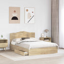 Opbevaringsseng Sonoma eg 160 x 200 cm Konstrueret træ