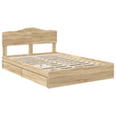 Opbevaringsseng Sonoma eg 160 x 200 cm Konstrueret træ
