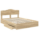 Opbevaringsseng Sonoma eg 160 x 200 cm Konstrueret træ