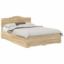 Sengestel med hovedgærde Sonoma eg 140 x 190 cm Konstrueret træ