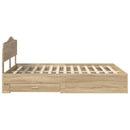 Sengestel med hovedgærde Sonoma eg 140 x 190 cm Konstrueret træ