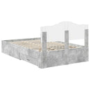 Sengestel med hovedgærde Beton Grå 120 x 200 cm Konstrueret træ