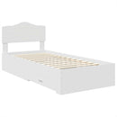 Sengestel med hovedgærde Hvid 90 x 190 cm Konstrueret træ