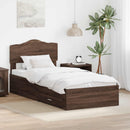 Sengestel med hovedgærde Brun eg 70 x 190 cm Konstrueret træ