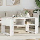 Sofabord med opbevaring Hvid 92 x 53 x 45 cm Konstrueret træ