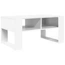 Sofabord med opbevaring Hvid 92 x 53 x 45 cm Konstrueret træ