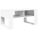 Sofabord med opbevaring Hvid 92 x 53 x 45 cm Konstrueret træ