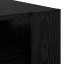 Sofabord med opbevaring Sort eg 92 x 53 x 45 cm Konstrueret træ