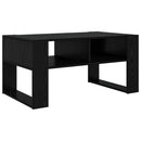 Sofabord med opbevaring Sort eg 92 x 53 x 45 cm Konstrueret træ