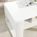 Sofabord med opbevaring Hvid 66 x 53 x 45 cm Konstrueret træ