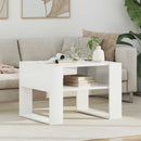 Sofabord med opbevaring Hvid 66 x 53 x 45 cm Konstrueret træ