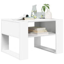 Sofabord med opbevaring Hvid 66 x 53 x 45 cm Konstrueret træ