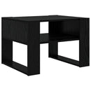 Sofabord med opbevaring Sort eg 66 x 53 x 45 cm Konstrueret træ