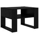 Sofabord med opbevaring Sort eg 66 x 53 x 45 cm Konstrueret træ