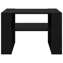 Sofabord med opbevaring Sort eg 66 x 53 x 45 cm Konstrueret træ