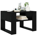 Sofabord med opbevaring Sort eg 66 x 53 x 45 cm Konstrueret træ
