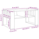 Sofabord Hvid 92 x 49,5 x 45 cm Konstrueret træ