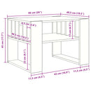 Sofabord Hvid 66 x 49,5 x 45 cm Konstrueret træ