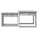 Kaffebord Sæt 2 pcs Beton Grå Konstrueret træ