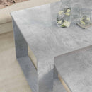 Kaffebord Sæt 2 pcs Beton Grå Konstrueret træ