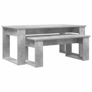 Kaffebord Sæt 2 pcs Beton Grå Konstrueret træ