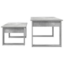 Kaffebord Sæt 2 pcs Beton Grå Konstrueret træ