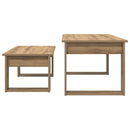 Kaffebord Sæt 2 pcs Artisan Egetræ Konstrueret træ
