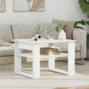 Sofabord med opbevaring Hvid 64 x 54 x 44 cm Konstrueret træ