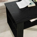 Sofabord med opbevaring Sort eg 64 x 54 x 44 cm Konstrueret træ