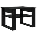 Sofabord med opbevaring Sort eg 64 x 54 x 44 cm Konstrueret træ