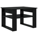 Sofabord med opbevaring Sort eg 64 x 54 x 44 cm Konstrueret træ