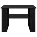 Sofabord med opbevaring Sort eg 64 x 54 x 44 cm Konstrueret træ