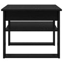 Sofabord med opbevaring Sort eg 64 x 54 x 44 cm Konstrueret træ