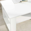Sofabord med opbevaring Hvid 96 x 54 x 44 cm Konstrueret træ